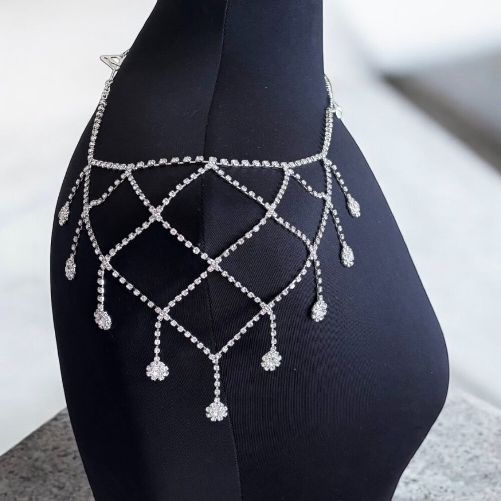 Luxury Mesh Rhinestone Shoulder Chain